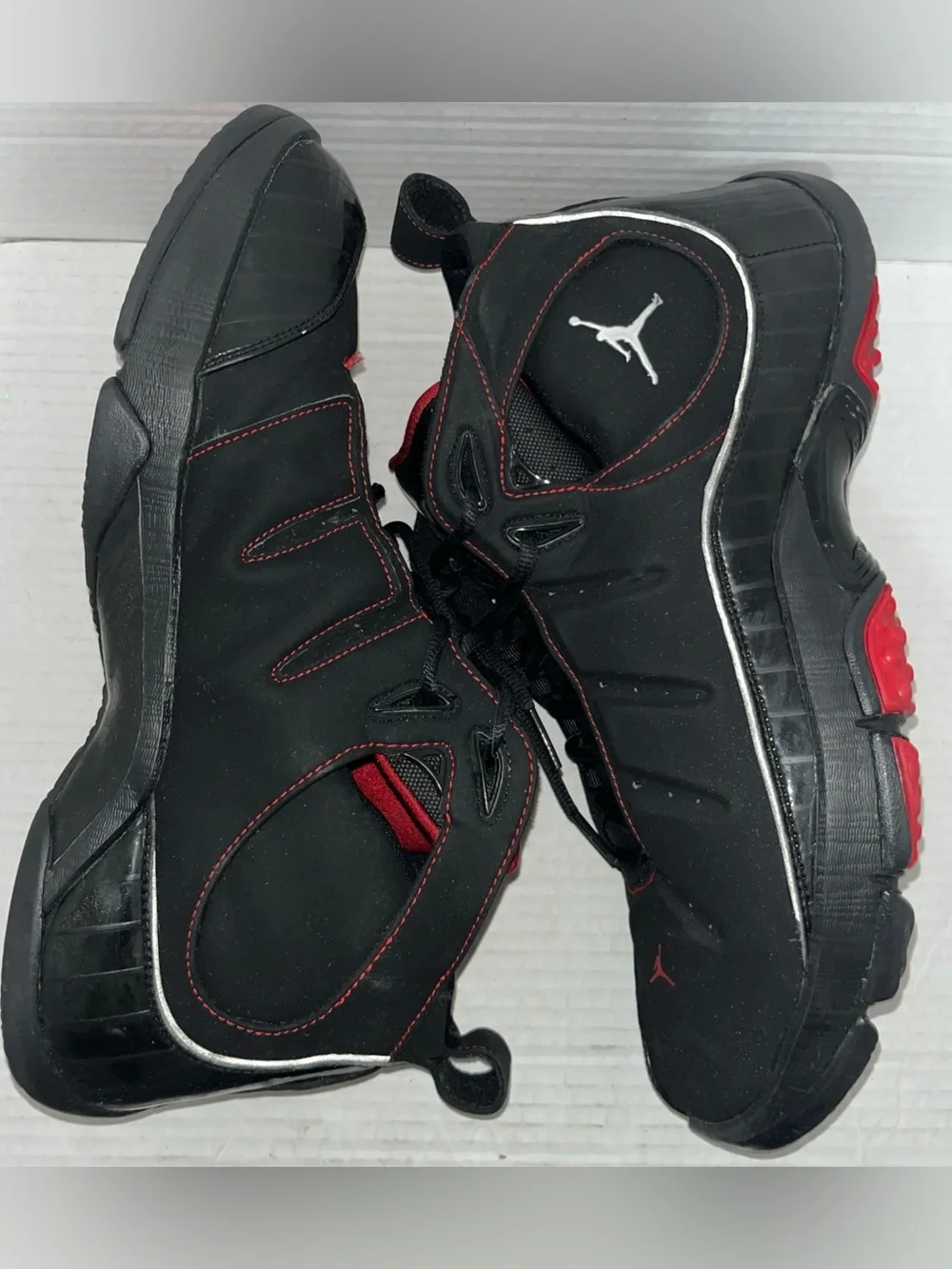 Jordan Jumpman 456 Jeter Clutch Bred size 12 black red 318594-011 Mid Top